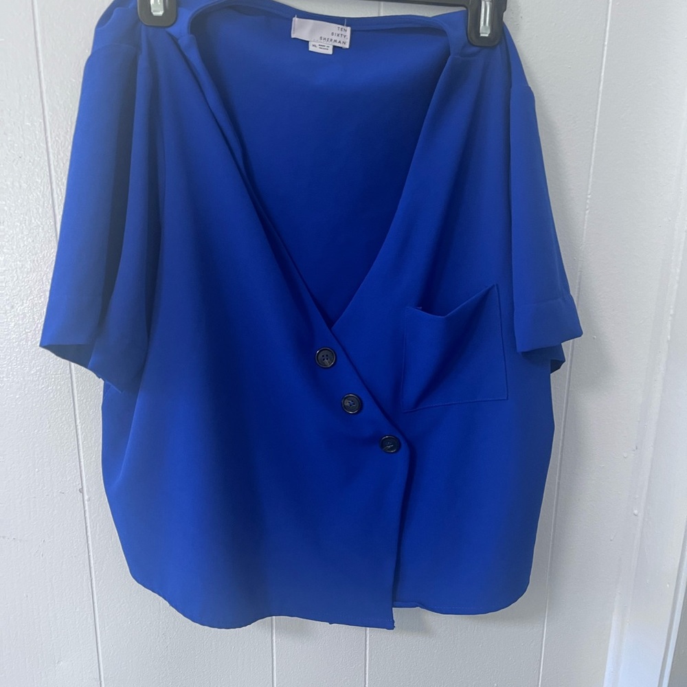 Ten Sixty Sherman Royal Blue Button-Down Shirt